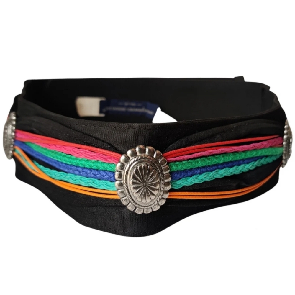 Vintage 80s Ginnie Johansen Designs Dallas Southwestern Corset Belt - Picture 2 of 13